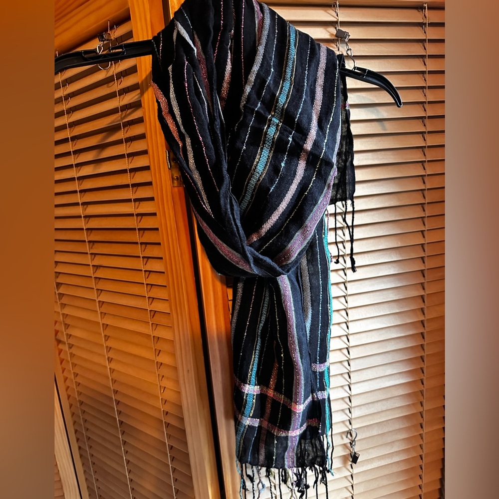 Scarf ladies multi color striped